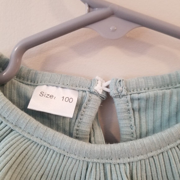 COTTON ,RUFFLE COLLAR RIB BODYSUIT - Picture 3 of 6